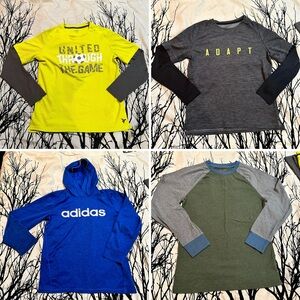 Boys active long-sleeve shirts, Old Navy Adidas Target, 10/12/14/16